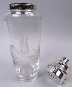  Hawkes Large Hawkes Sterling Silver Glass Duck Cocktail Shaker Cups - 4215197