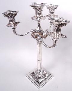 Hawksworth Pair of English Victorian Neoclassical 4 Light Candelabra 1882 - 4097563