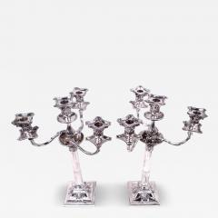  Hawksworth Pair of English Victorian Neoclassical 4 Light Candelabra 1882 - 4101541