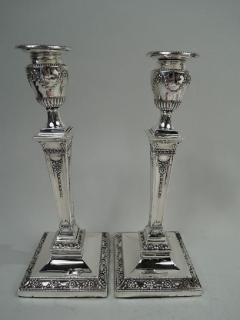  Hawksworth Set of 4 English Victorian Classical Candlesticks by Hawksworth Eyre - 3761977