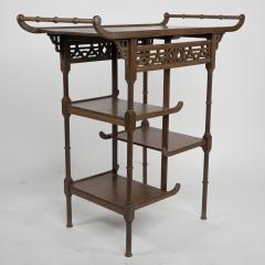  Heal s Heals Heal Son Ltd An Anglo Japanese beech wood side table with fretwork pagoda style turned rails - 4183210