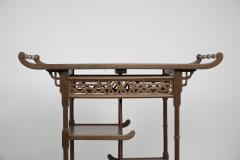  Heal s Heals Heal Son Ltd An Anglo Japanese beech wood side table with fretwork pagoda style turned rails - 4183214