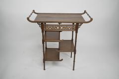  Heal s Heals Heal Son Ltd An Anglo Japanese beech wood side table with fretwork pagoda style turned rails - 4183215