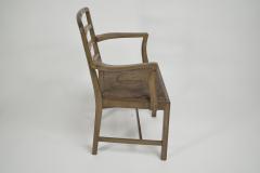  Heal s Heals Heal Son Ltd Heals attr A walnut desk chair or armchair with a rounded top and ladder back  - 4191804
