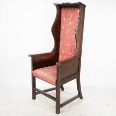 Heal s Heals Heal Son Ltd Heals of London Attri a Tall Arts Crafts Oak Wing Back or Porters Armchair - 4191810
