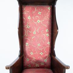  Heal s Heals Heal Son Ltd Heals of London Attri a Tall Arts Crafts Oak Wing Back or Porters Armchair - 4191813