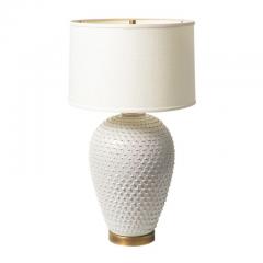  Hegnetslund Keramik Hegnetslund Table Lamps Ceramic White Textured Relief Signed - 2743132