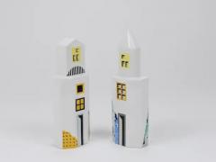  Heide Warlamis Heide Warlamis Postmodern Skyscraper Salt Pepper Shakers Vienna Collection 1990 - 4068350