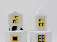  Heide Warlamis Heide Warlamis Postmodern Skyscraper Salt Pepper Shakers Vienna Collection 1990 - 4068359
