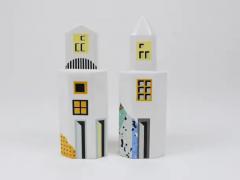  Heide Warlamis Heide Warlamis Postmodern Skyscraper Salt Pepper Shakers Vienna Collection 1990 - 4068400