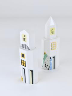  Heide Warlamis Heide Warlamis Postmodern Skyscraper Salt Pepper Shakers Vienna Collection 1990 - 4480406