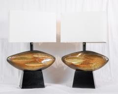  Heifetz Pair of Ceramic Piscine Table Lamps - 2964278