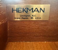  Hekman Furniture Company George III or Hepplewhite Style Mahogany Secretary Bookcase with Arch Pediment - 4452004