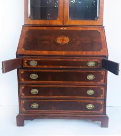  Hekman Furniture Company George III or Hepplewhite Style Mahogany Secretary Bookcase with Arch Pediment - 4452030