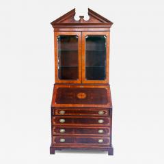  Hekman Furniture Company George III or Hepplewhite Style Mahogany Secretary Bookcase with Arch Pediment - 4454540