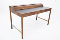  Hekman Furniture Company Hekman Walnut and Brass Roll Top Writing Desk - 1607017