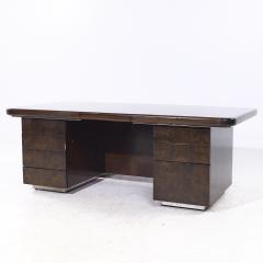  Helikon Helikon Mid Century Burlwood Executive Desk - 4015543