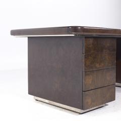  Helikon Helikon Mid Century Burlwood Executive Desk - 4015554