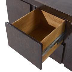  Helikon Milo Baughman Style Helikon Mid Century Burlwood Office Credenza - 4006106