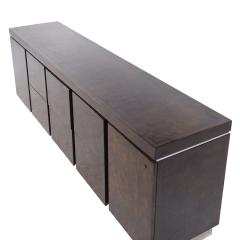  Helikon Milo Baughman Style Helikon Mid Century Burlwood Office Credenza - 4006108
