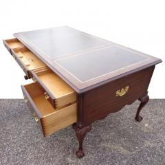  Henkel Harris Henkel Moore Chippendale Mahogany Leather Top Ball and Claw Executive Desk - 2726599