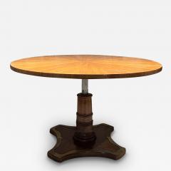  Henredon Furniture 1950s Walnut Pedestal Dining Table Lever Adjustable Henredon - 3482065