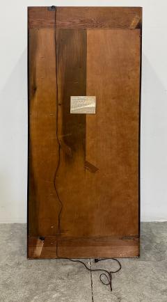  Henredon Furniture 1980s Henredon Campaign Vitrine Cabinet Oak and Beveled Glass - 4157280