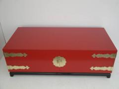  Henredon Furniture Asian Style Red Lacquered Coffee Table - 904847