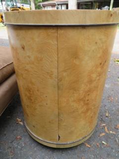  Henredon Furniture Fabulous Henredon Burl Olivewood Scene Two Round Drum End Table Modern - 1402686