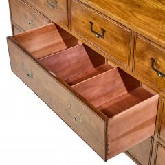  Henredon Furniture Henredon Campaign Mid Century Oak and Brass Lowboy Dresser - 4437150