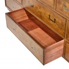  Henredon Furniture Henredon Campaign Mid Century Oak and Brass Lowboy Dresser - 4437151