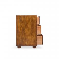  Henredon Furniture Henredon Campaign Mid Century Oak and Brass Lowboy Dresser - 4558550