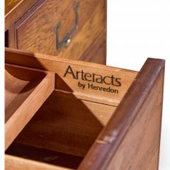  Henredon Furniture Henredon Campaign Mid Century Oak and Brass Lowboy Dresser - 4558559