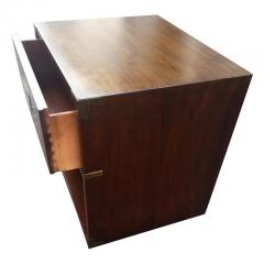  Henredon Furniture Henredon Campaign Style Walnut Nightstand - 2367605