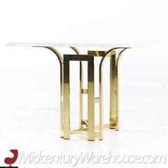  Henredon Furniture Henredon Mid Century Brass and Travertine Side Table - 3693132