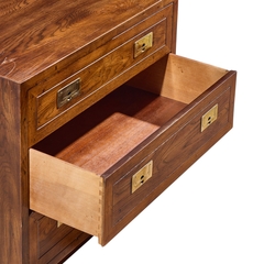  Henredon Furniture Henredon Scene One Oak and Brass Campaign Dresser Chests of Drawers Pair - 4711663