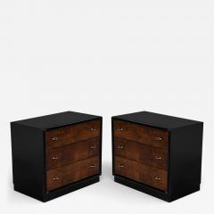  Henredon Furniture Pair of Walnut Chest of Drawers by Henredon in High Gloss Finish - 4483336