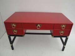  Henredon Furniture Red Lacquered Campaign Desk by Henredon - 894021