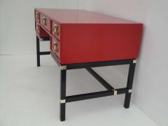  Henredon Furniture Red Lacquered Campaign Desk by Henredon - 894022
