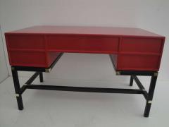  Henredon Furniture Red Lacquered Campaign Desk by Henredon - 894023