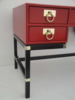  Henredon Furniture Red Lacquered Campaign Desk by Henredon - 894024