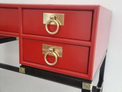  Henredon Furniture Red Lacquered Campaign Desk by Henredon - 894025
