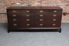  Henredon Furniture Vintage Stained Satinwood Nine Drawer Dresser with Brass Pulls by Henredon - 3670348