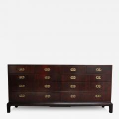  Henredon Furniture Vintage Stained Satinwood Nine Drawer Dresser with Brass Pulls by Henredon - 3671780