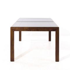  Henredon Henredon Mid Century Walnut Mirrored Top Expanding Dining Table with 2 Leaves - 3937817