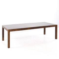  Henredon Henredon Mid Century Walnut Mirrored Top Expanding Dining Table with 2 Leaves - 3937820