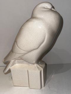  Henri Guingot Henri Guingot Saint Clement France White Crackle Ceramic Dove - 3827742