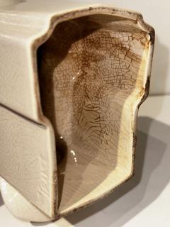  Henri Guingot Henri Guingot Saint Clement France White Crackle Ceramic Dove - 3827800