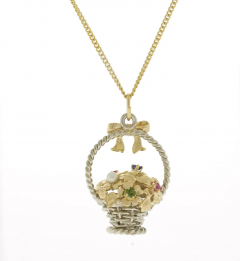  Henry Dankner Henry Dankner 14kt Basket Pendant - 3936217