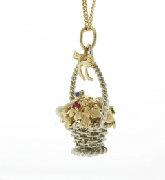  Henry Dankner Henry Dankner 14kt Basket Pendant - 3936219